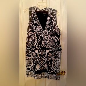 White House Black Market dress with black & white motif